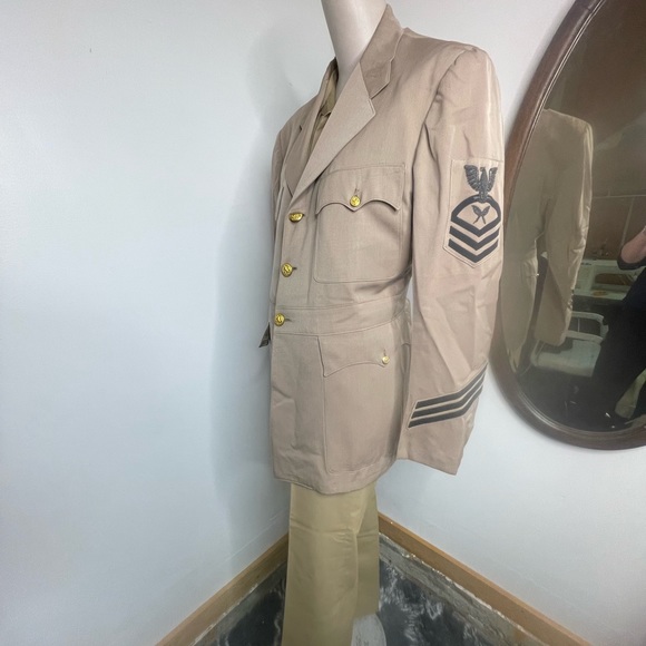 Vintage Suits & Blazers 96 Chief Petty Officer Us Navy Tan Uniform